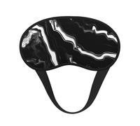 Cubreojos ajustable con estampado de mármol blanco y negro para dormir, cómodo, sin presión y transpirable