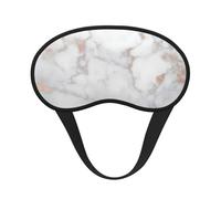 Cubreojos ajustable con estampado de mármol blanco y oro rosa para dormir, cómodo, sin presión y transpirable