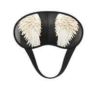 Cubreojos ajustable con estampado de plumas de ángel para dormir, cómodo, sin presión y transpirable