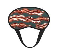 Cubreojos ajustable con estampado de tocino para dormir, cómodo, sin presión y transpirable