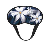 Cubreojos ajustable con estampado floral de margaritas artísticas para dormir, cómodo, sin presión y transpirable