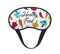 Cubreojos con estampado de alimentos saludables para adultos y niños, bloqueo de luz, para viajes, uso diario, siesta, insomnio, camping