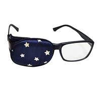 Cubreojos de seda para recuperación de agudeza visual para niños y adultos, parches de ojos perezosos corregidos para ambliopía, estrabismo, para gafas, estrellas blancas sobre azul