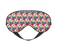 Cubreojos versátil con estampado de bandera mexicana americana, máscara suave reversible para meditación y viajes, unisex