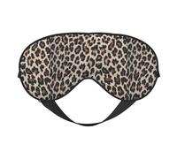 Cubreojos versátil con estampado de leopardo, máscara suave reversible para meditación y viajes, unisex