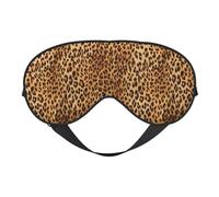 Cubreojos versátil con estampado de leopardo, máscara suave reversible para meditación y viajes, unisex