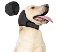 Cubreorejas para perros durante los enjuagues con champú, color gris, talla | Paño envolvente suave con ajuste ceñido, útiles propietarios de baño