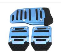 Cubrepedales Para Automóvil 3Pcs/set Universal Antideslizante Aluminio Transmisión Manual Coche Cubre Pedales Kit Pedali Pedal Freno Coche(Blue Set)