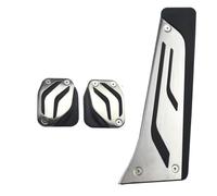 Cubrepedales Para Automóvil Para Serie 5 6 7 F01 F02 F06 F10 520d 520i 525d 528i 530d 530i, almohadilla de reposapiés de freno, pedal de aleación de aluminio Pedal Freno Coche(Grey)