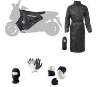 Cubrepiernas + chaqueta larga impermeable + seguro robo Termoscud parananza paragolpes Tucano Urbano antiviento antiviento específico R081-X compatible con Iaggio Beverly 300 I.E. 2014 14