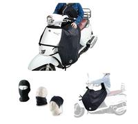 Cubrepiernas impermeable manta térmica compatible con Benelli Adiva 150 Eco Cover para scooter y maxiescúter cubierta para piernas pecho impermeable universal con piel sintética