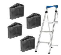 Cubrepies de escalera - Patines antideslizantes de goma resistente 9 x 7 x 4 cm, pies de escalera de repuesto para proteger las superficies del suelo, de seguridad con agarre estable que evitan