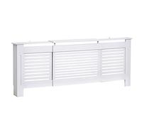 Cubreradiador HOMCOM Diseño contemporáneo Longitud Extensible 139-208,5 x 20,5 x 82,5 cm MDF Blanco