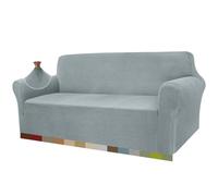 Cubresofá de alta elasticidad, moderno cubresofá jacquard, elástico, para salón, protección para perros, mascotas (3 plazas, gris neutro)