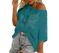 Cubretraje de mujer mar Top mujer Curvy Cubrehombros Elegante Cubre Traje de Playa Cubrebikini Verano de ganchillo Camisetas Manga Corta Bikini Cover Up Ligero Protección Solar Beach 2026, Verde, 3XL
