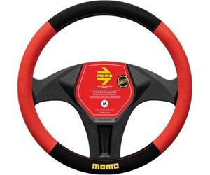 Cubrevolante Momo Easy microfibra rojo negro