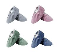 Cubrezapatos, 4 Pares Cubiertas de Zapatos Lavables Cubre Zapatos Reutilizables Cubrebotas para Zapatos son Antideslizantes y Resistentes al Desgaste, para Adulto el Hogar, la Oficina (4 Colores)
