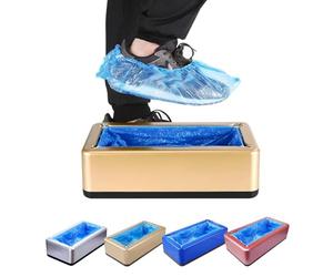 Cubrezapatos Desechables Antideslizantes Para Zapateros Dispensador Automático, Portátil Máquina De Cubiertas De Calzado Con 200Plástico Botas, Para Fiesta Event Visitante Trabajador(Blue)