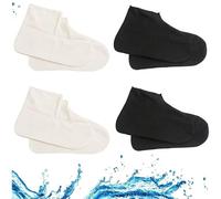Cubrezapatos Impermeables,4 Pares Reutilizable Protector Calzado lluvia,Cubre Zapatos Impermeable Lluvia,Cubiertas del Zapatos Unisex,Antideslizante Silicona Cubrezapatos para Lluvia,Caminos Fangosos