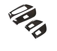 Cubrir rayones Car Styling ABS Silver Door Window Button Cover Frame Trim Sticker Para Mercedes Para Benz Clase E W213 2016-2021(Carbon fiber pattern)