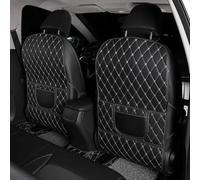 CUBRXEBAT 2 Piezas Protector de Respaldo de Asiento para KIA Sportage GT S-Line 2018 2019 2020 2021 2022 2023 2024 2025, Alfombrillas Antipatadas de Cuero PU, Cubierta Protectora Trasera,B