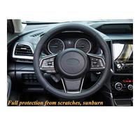 CUBRXEBAT Funda Volante Coche para Ford Mustang Mach-E 2021-2024 2025 2026, Cubierta Volante del Coche Transpirable Antideslizante Accesorios Coches Interior