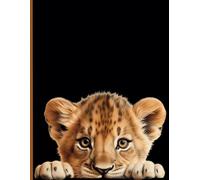 Cub's Gaze Notebook - Baby Lion Artistry, 8.5 x 11 College Ruled Journal, 110 PageS: Peek-a-boo animal - large size composition book