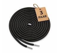 CUBSER Cordones redondos para botas (3 pares), cordones duraderos de 5 mm para senderismo, caminar, botas al aire libre y trabajo + soporte para cordones (160 cm, negro)