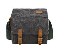 Cubstone Bolso de la Cámara de SLR,Bolso Bandolera para cámara de Fotos,Bolso de Lona Impermeable de Cera Caja de Vendimia con Correa Ajustable para el Hombro y separadores extraíbles(Dark Gray)