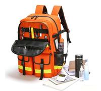 Cubstone Mochila médica de Emergencia,Botiquín de Primeros Auxilios, Mochila de Emergencia para traumatismos con Reflectante, Capacidad Extragrande,Impermeable para EMT,EMS,Policía,Bomberos(Orange)