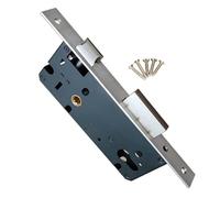 Cubstone Níquel Satinado 8550 Cerradura de embutir, Cerradura para Marco de Tubos, Acero Inoxidable,para Puertas Interiores y de baño - Resistente al Agua y Resistente al óxido(30mm)