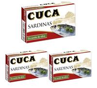 Cuca Sardinas En Aceite de Oliva, 120g, 1 unidad (Paquete de 3)