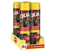 Cucal Insecticida Aerosol Instant contra Cucarachas, Hormigas y sus nidos (Pack de 4x 400ml., Total 1600ml) Insecticida para insectos rastreros eficaz en 3 segundos
