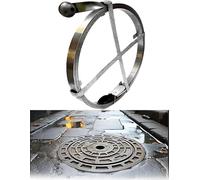 CucCe Desatascador manual de desagües, cable de acero for limpieza de desagües, apto for fosas sépticas y tuberías de aguas residuales exteriores.(5cm,L 10m)