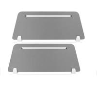 CucCe Divisor de privacidad de Escritorio, 2 Piezas, Panel de Escritorio acústico, partición, Reduce el Ruido y Las distracciones visuales, ranurado for Oficina(Grigio,90x30cm)