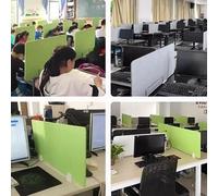 CucCe Divisor de privacidad de Escritorio, Panel acústico Independiente for Oficina, divisores de Prueba for Estudiantes, a Prueba de Sonido.(BLU,30X80CM)