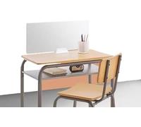 CucCe Separador de privacidad for Escritorio, Panel Divisor de Oficina acrílico, con Abrazaderas for oficinas y escuelas(60x30cm)