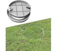 CucCe Tapa de registro invisible y marco Tapa de registro empotrada redonda de acero inoxidable - Tapa invisible for bomba de sumidero de césped, tanque séptico y alcantarillado(Dia 19.7IN/50cm)