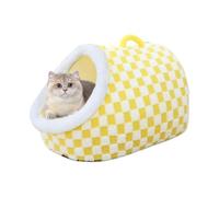 Cuccia Gruta Pantufla Gato Fondo Antideslizante Ultra Suave Lavable | Cama de refugio acogedora para perros pequeños y medianos, tamaño interior, caseta, manta refugio suave de felpa