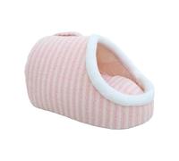 Cuccia Gruta Pantufla Gato Fondo Antideslizante Ultra Suave Lavable | Caseta de peluche antideslizante, cálida y suave, para perros pequeños y medianos, color rosa, M