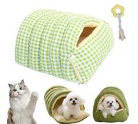 Cuccia per Gatti Cozy Monster, Cuccia per Gatti da Interno, morbida cuccias invernale Chiusa in Peluche, sacchi a Pelo rimovibili e lavabili per animali domestici (B,M)