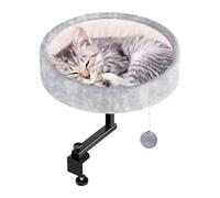 Cuccia per Gatti Da Scrivania - Morbido Regolabile con Rotazione A 360 Gradi | Cuccia Da Interno Fissabile Alla Scrivania per Camera Studio Appartamento Soggiorno Riposo Gioco Dormire Relax Gatt