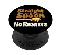 Cuchara Adicta a la Mantequilla de Maní Ritual Alimentos Obsesión Anhelo PopSockets PopGrip Adhesivo