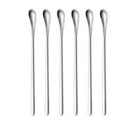 Cuchara agitadora de acero inoxidable de 19 3 cm para crear cera, jabón y manualidades de resina, complemento perfecto para tu kit de bricolaje (plata)