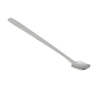 Cuchara agitadora para barra de cocina, mango largo, acero inoxidable, agitador de café y leche para bebidas y postres (plata, 15 cm)