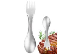 Cuchara al aire libre 2 en 1 en platos multifuncionales de titanio para acampar y senderismo | Gabel Spoon Combo, Utensilios de campaña, Utensilios de camping de titanio