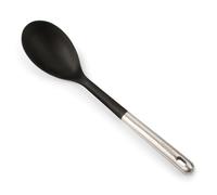 ARCOS Cuchara de Servir de 330 mm para servir todo tipo de alimentos. Mango y Cuerpo de Acero Inoxidable. Resiste 240º. Apto para lavavajillas. Color Negro y gris