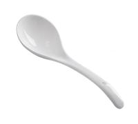 Cuchara asiática para sopa, cucharas de cerámica para ramen de 22,3 cm, fáciles de sujetar, profundidad perfecta, cucharas chinas para sopa para avena, guisos, udon, pho, wont(Size:8.8in,Color:Blanco)
