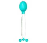 Cuchara autoalimentable: cuchara giratoria, vajilla apta para niños pequeños, mango de agarre suave, tazón de movimiento flexible, soporte de control de derrames para comer por sí temprano | Útil