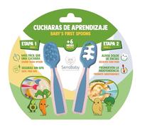 Cuchara Bebe Aprendizaje - Precucharas Bebe Blw para Primeros Alimentos, Cuchara Silicona Bebé 6 Meses Recomendadas por Nutricionistas, Cubiertos, Alimentacion Complementaria, Baby Led Weaning